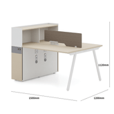 Pioneer2-D Metal Frame Office Desk Workstation with Tall Partition Cabinet